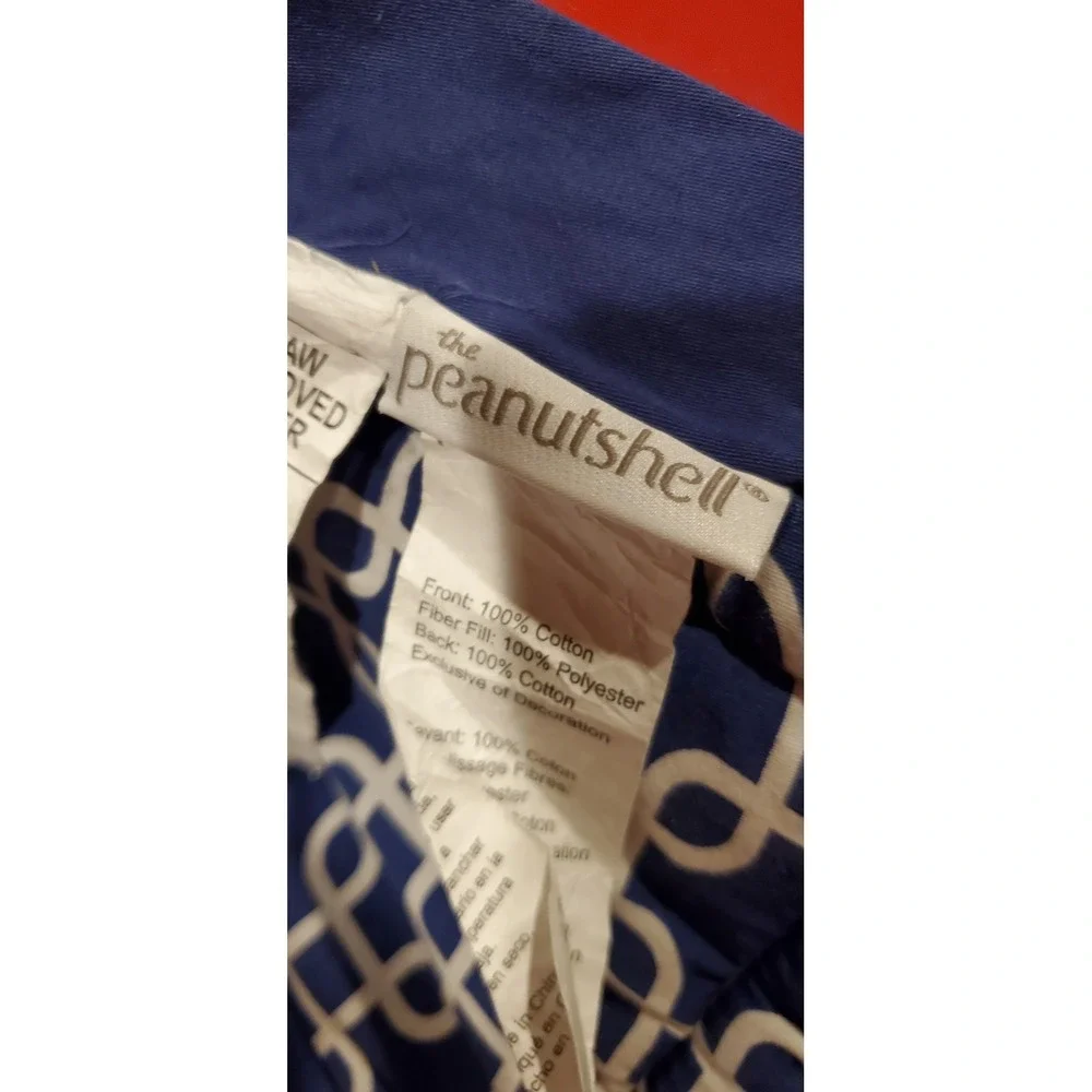 Baby Peanutshell Crib Quilt Patchwork Blue‎ & White Clean